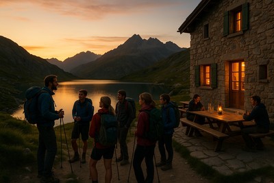 activite Lacs de montagne au crépuscule
